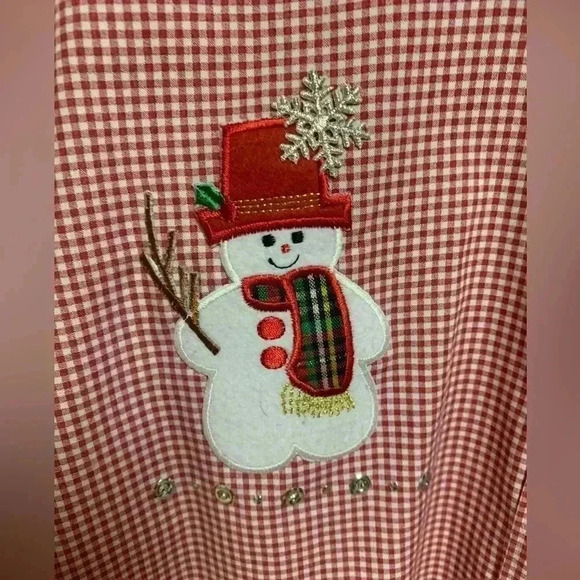 Vintage Las Olas Women’s Christmas Snowman Button Up - Picture 5 of 6